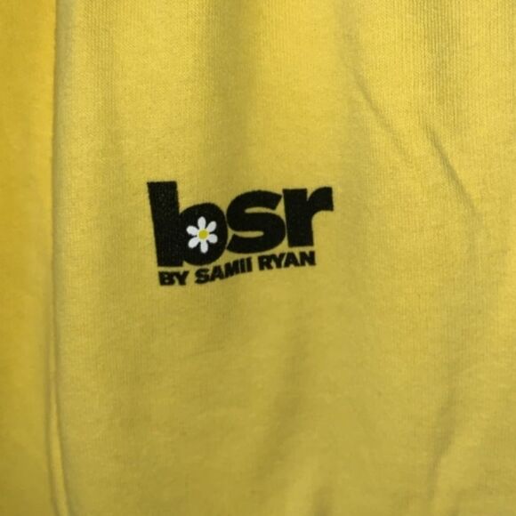 New  Yellow Jogger Sweat Pant by Samii Ryan Flower & Bee Graphic Size Small - Picture 8 of 10